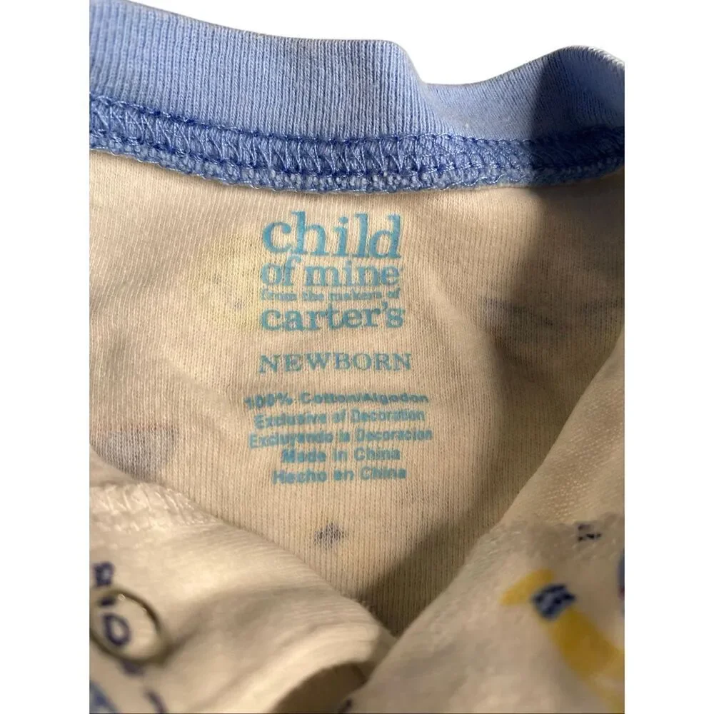 Carter’s Circo Baby Boy Newborn Sleepwear Bodysuit Outfit Lot of 3 Sports